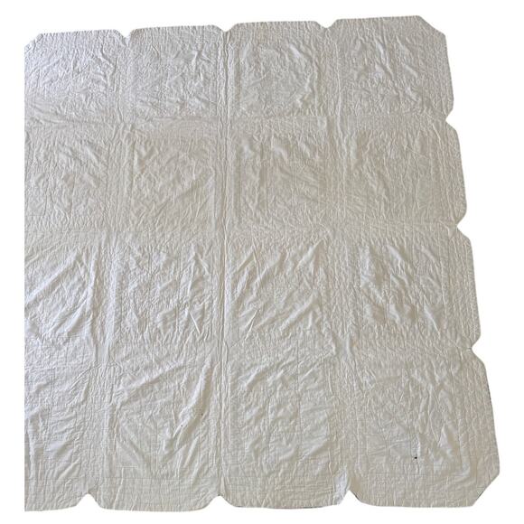 Handmade 80s Floral Patchwork Quilt Pastel Cottagecore 78x87 full / queen - Picture 8 of 16